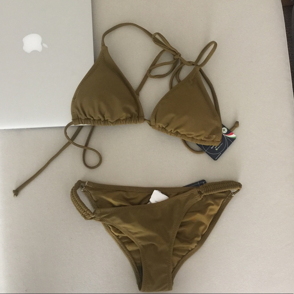 Volcom olive green bikini